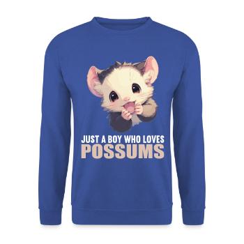 Opossum Opossums - Sweat-shirt Unisexe - bleu royal - Devant - Alina (178cm) & Michal (187cm)