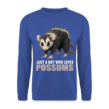 Opossum Opossums - Sweat-shirt Unisexe - bleu royal - Devant - Alina (178cm) & Michal (187cm)