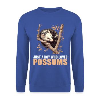 Opossum Opossums - Sweat-shirt Unisexe - bleu royal - Devant - Alina (178cm) & Michal (187cm)