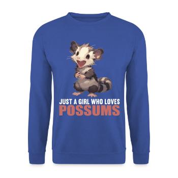 Opossum Opossums - Sweat-shirt Unisexe - bleu royal - Devant - Alina (178cm) & Michal (187cm)