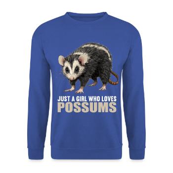Opossum Opossums - Sweat-shirt Unisexe - bleu royal - Devant - Alina (178cm) & Michal (187cm)