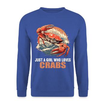Krabbe Krabben - Unisex Pullover - Royalblau - Vorne - Alina (178cm) & Michal (187cm)