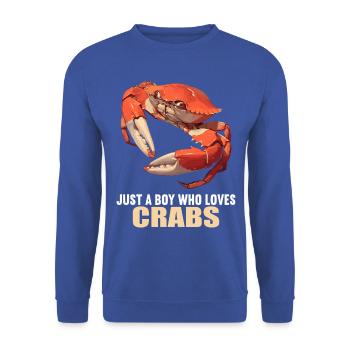 Krabbe Krabben - Unisex Pullover - Royalblau - Vorne - Alina (178cm) & Michal (187cm)