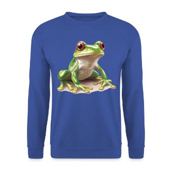 Frog Frogs - Unisex Sweatshirt - royal blue - Front - Alina (178cm) & Michal (187cm)