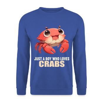 Crab Crab - Unisex Sweatshirt - royal blue - Front - Alina (178cm) & Michal (187cm)