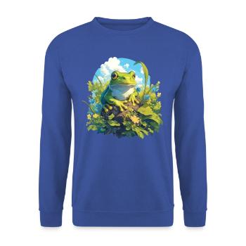 Frog Frogs - Unisex Sweatshirt - royal blue - Front - Alina (178cm) & Michal (187cm)