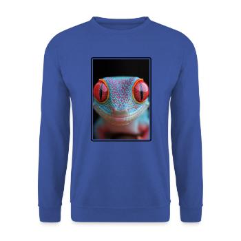 Geckos Gecko - Unisex Pullover - Royalblau - Vorne - Alina (178cm) & Michal (187cm)