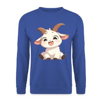 Ziegen Ziege - Unisex Pullover - Royalblau - Vorne - Alina (178cm) & Michal (187cm)