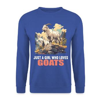 Ziegen Ziege - Unisex Pullover - Royalblau - Vorne - Alina (178cm) & Michal (187cm)