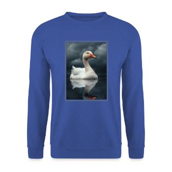 geese goose - Unisex Sweatshirt - royal blue - Front - Alina (178cm) & Michal (187cm)