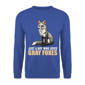 Gray Foxes Gray Fox - Unisex Sweatshirt - royal blue - Front - Alina (178cm) & Michal (187cm)