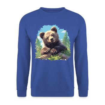 grizzly bears Grizzly bear - Unisex Sweatshirt - royal blue - Front - Alina (178cm) & Michal (187cm)