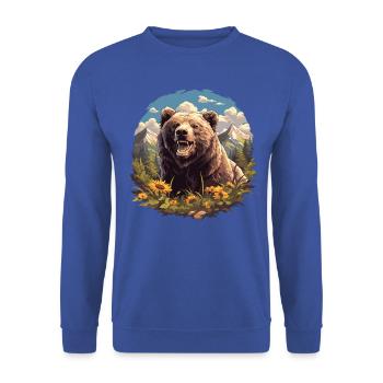 grizzly bears Grizzly bear - Unisex Sweatshirt - royal blue - Front - Alina (178cm) & Michal (187cm)