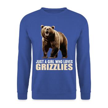 grizzly bears Grizzly bear - Unisex Sweatshirt - royal blue - Front - Alina (178cm) & Michal (187cm)