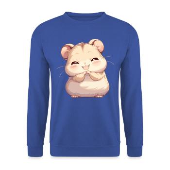 Hamster - Unisex Pullover - Royalblau - Vorne - Alina (178cm) & Michal (187cm)