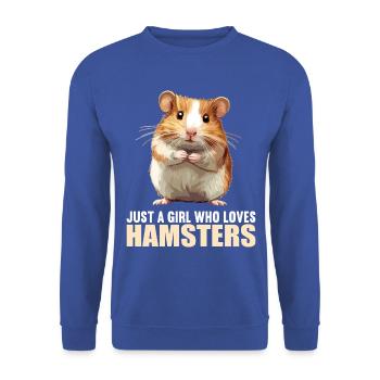 Hamster - Unisex Sweatshirt - royal blue - Front - Alina (178cm) & Michal (187cm)