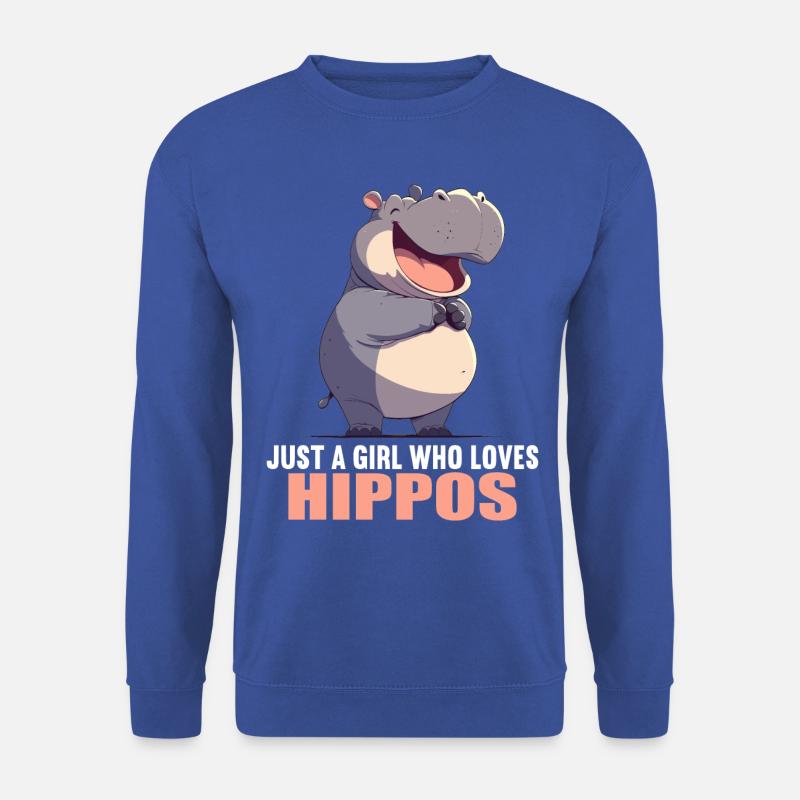 Nilpferd Flußpferd - Unisex Pullover - Royalblau