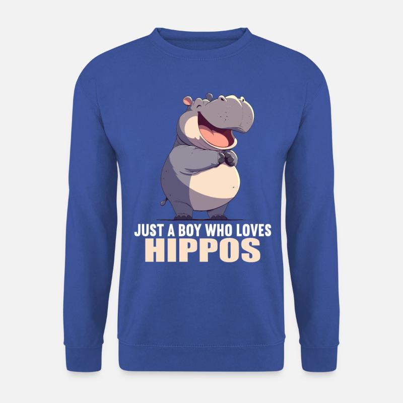 Nilpferd Flußpferd - Unisex Pullover - Royalblau