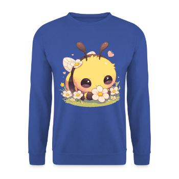 Bees Bee - Unisex Sweatshirt - royal blue - Front - Alina (178cm) & Michal (187cm)