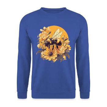 Bees Bee - Unisex Sweatshirt - royal blue - Front - Alina (178cm) & Michal (187cm)