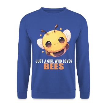 Bees Bee - Unisex Sweatshirt - royal blue - Front - Alina (178cm) & Michal (187cm)