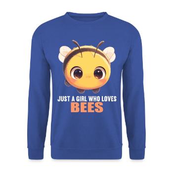 Bees Bee - Unisex Sweatshirt - royal blue - Front - Alina (178cm) & Michal (187cm)