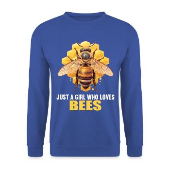Bees Bee - Unisex Sweatshirt - royal blue - Front - Alina (178cm) & Michal (187cm)