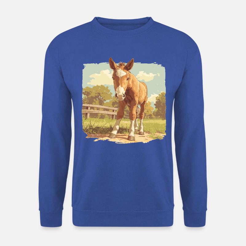 Pferde Pferd - Unisex Pullover - Royalblau