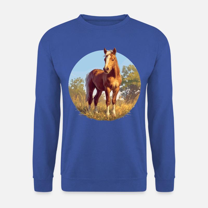 Pferde Pferd - Unisex Pullover - Royalblau