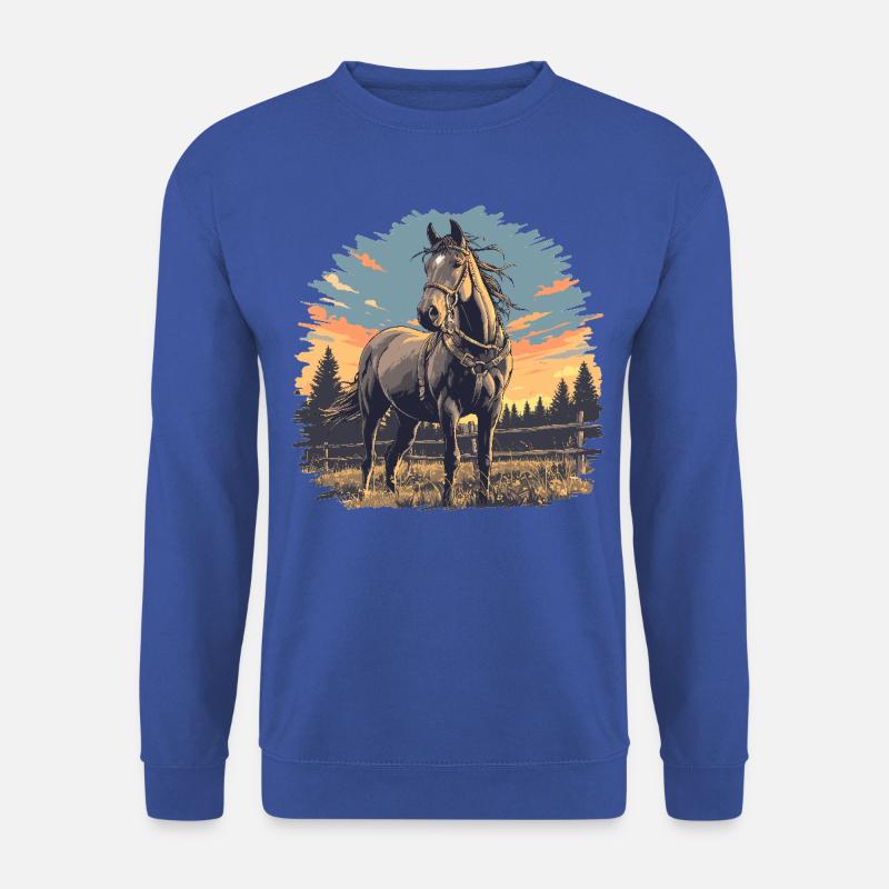 Pferde Pferd - Unisex Pullover - Royalblau