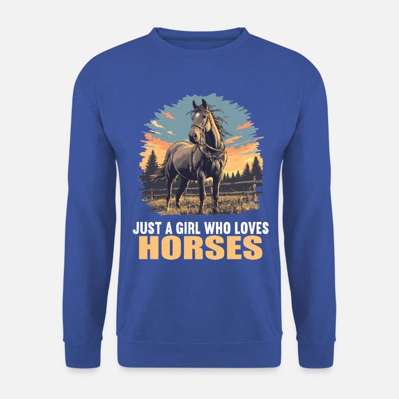 Pferde Pferd - Unisex Pullover - Royalblau