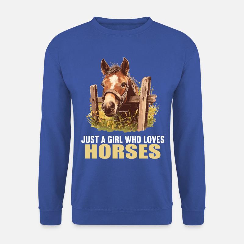 Pferde Pferd - Unisex Pullover - Royalblau