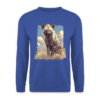 Hyena Hyena - Unisex Sweatshirt - royal blue - Front - Alina (178cm) & Michal (187cm)