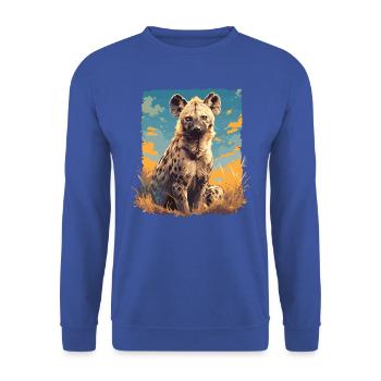 Hyena Hyena - Unisex Sweatshirt - royal blue - Front - Alina (178cm) & Michal (187cm)