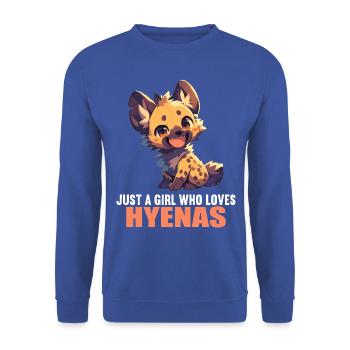 Hyena Hyena - Unisex Sweatshirt - royal blue - Front - Alina (178cm) & Michal (187cm)