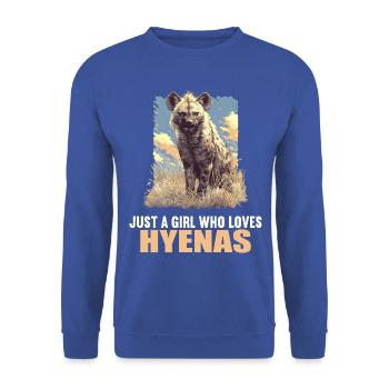 Hyena Hyena - Unisex Sweatshirt - royal blue - Front - Alina (178cm) & Michal (187cm)