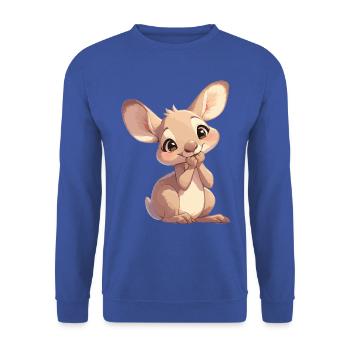 Kangaroos Kangaroo - Unisex Sweatshirt - royal blue - Front - Alina (178cm) & Michal (187cm)