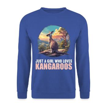 Kangaroos Kangaroo - Unisex Sweatshirt - royal blue - Front - Alina (178cm) & Michal (187cm)