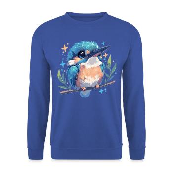 Eisvögel Eisvogel - Unisex Pullover - Royalblau - Vorne - Alina (178cm) & Michal (187cm)