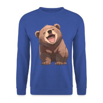 Ours Kodiak Ours Kodiak - Sweat-shirt Unisexe - bleu royal - Devant - Alina (178cm) & Michal (187cm)