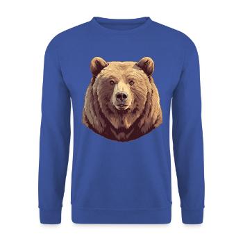 Ours Kodiak Ours Kodiak - Sweat-shirt Unisexe - bleu royal - Devant - Alina (178cm) & Michal (187cm)