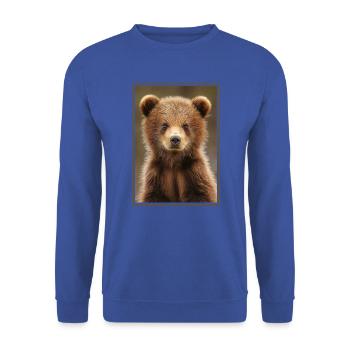 Ours Kodiak Ours Kodiak - Sweat-shirt Unisexe - bleu royal - Devant - Alina (178cm) & Michal (187cm)