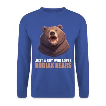 Kodiakbären Kodiakbär - Unisex Pullover - Royalblau - Vorne - Alina (178cm) & Michal (187cm)