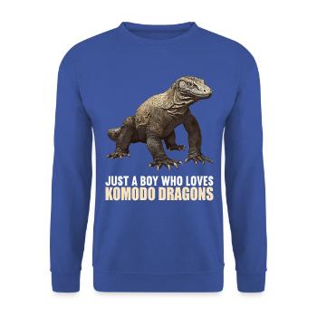Komodowarane Komodowaran - Unisex Pullover - Royalblau - Vorne - Alina (178cm) & Michal (187cm)