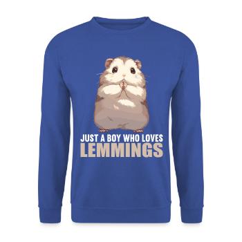 Lemmings Lemming - Unisex Sweatshirt - royal blue - Front - Alina (178cm) & Michal (187cm)