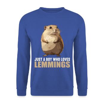 Lemmings Lemming - Unisex Sweatshirt - royal blue - Front - Alina (178cm) & Michal (187cm)