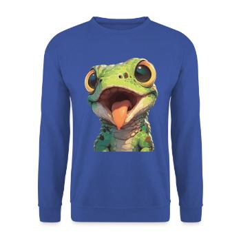 Lizards Lizard - Unisex Sweatshirt - royal blue - Front - Alina (178cm) & Michal (187cm)