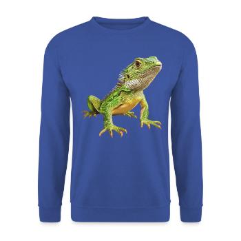 Lizards Lizard - Unisex Sweatshirt - royal blue - Front - Alina (178cm) & Michal (187cm)