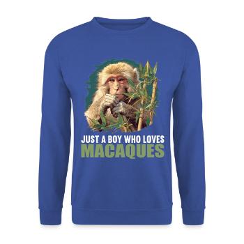 Macaque Macaque - Unisex Sweatshirt - royal blue - Front - Alina (178cm) & Michal (187cm)