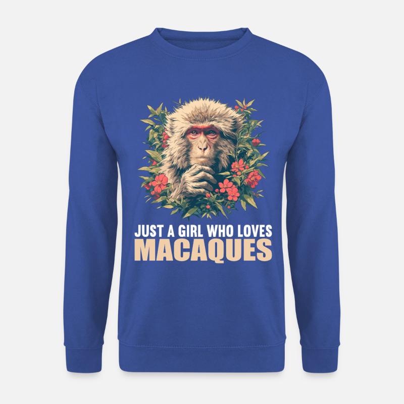 Makaken Makake - Unisex Pullover - Royalblau